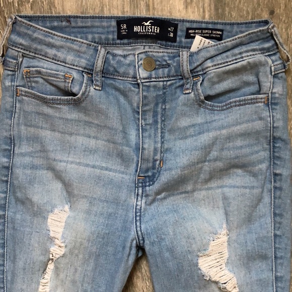 Hollister High-Rise Super Skinny Distressed Jeans - Picture 2 of 5